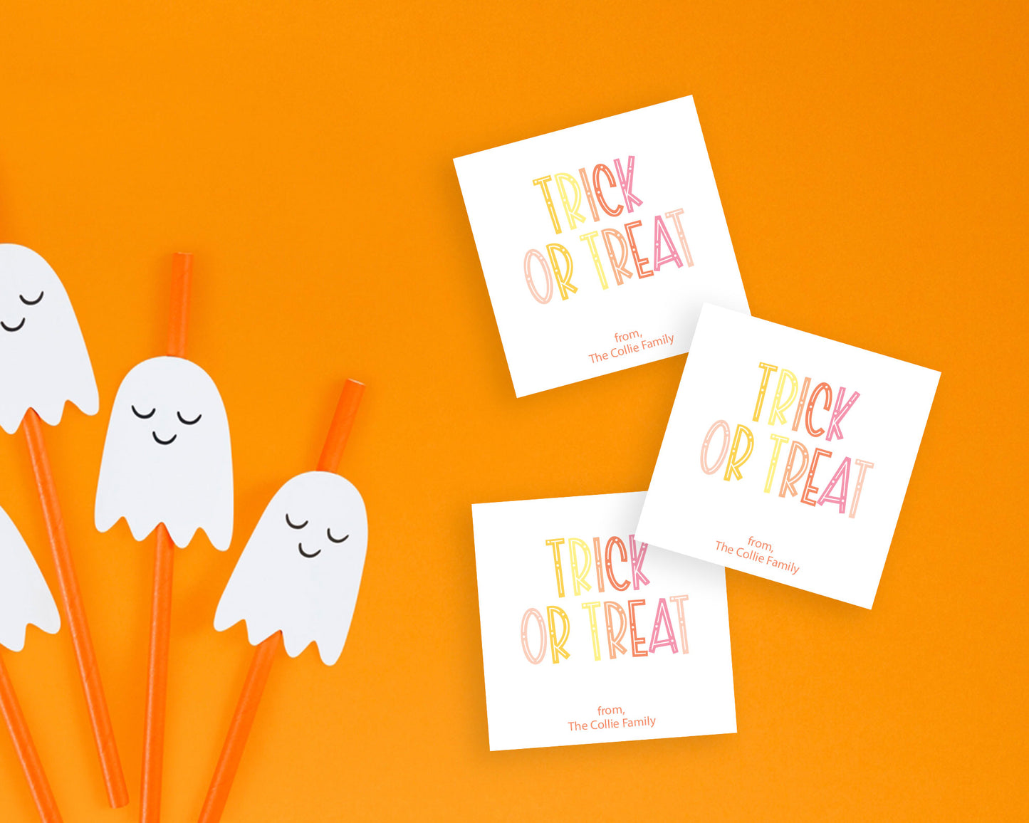 Preppy Trick or Treat Gift Tag and Sticker