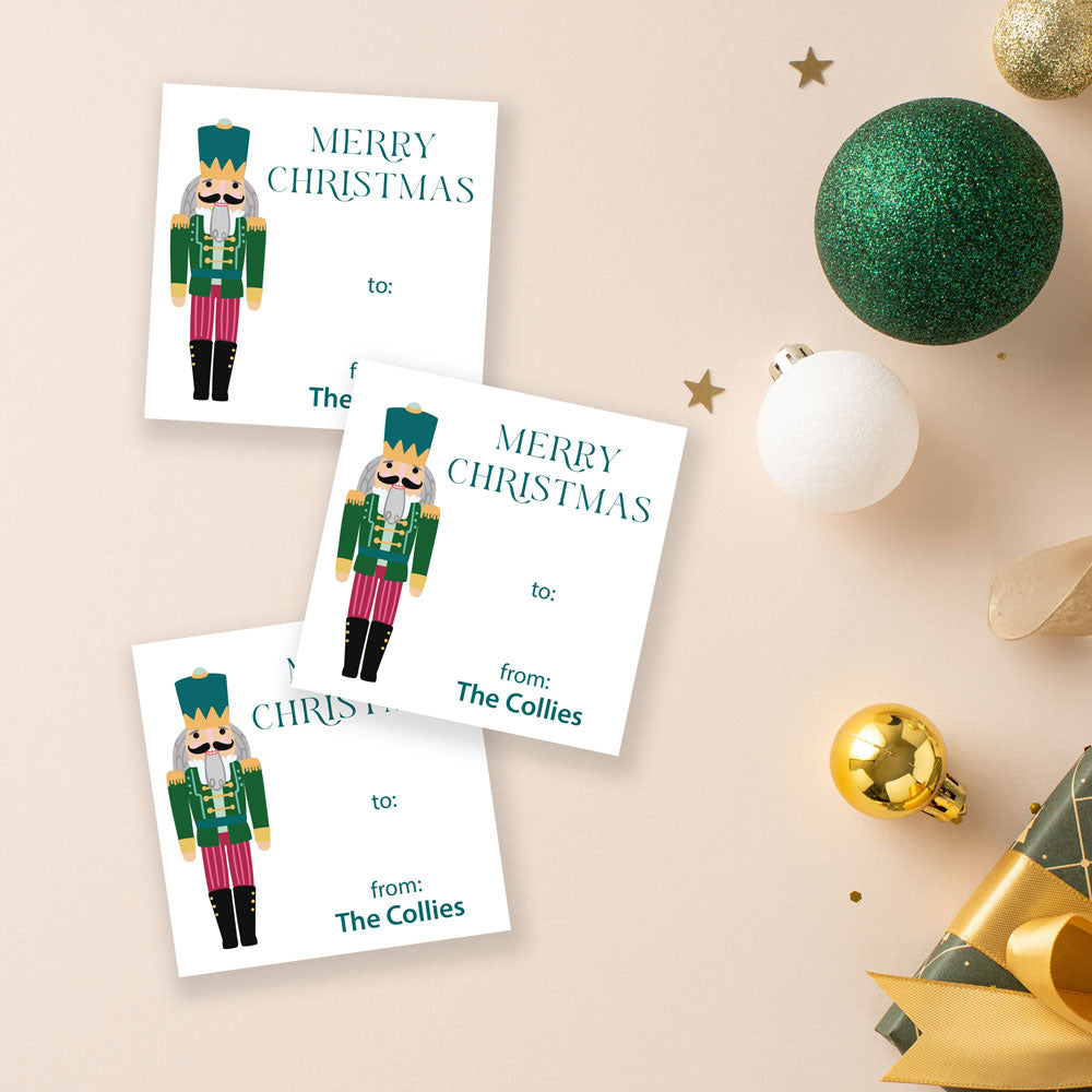 Vintage Christmas Nutcracker Personalized Holiday Gift Stickers