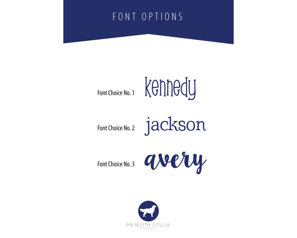 2017 Holiday Collection Font Options