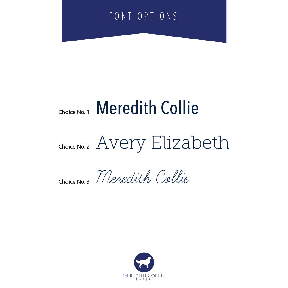 Font Choices | Meredith Collie Paper