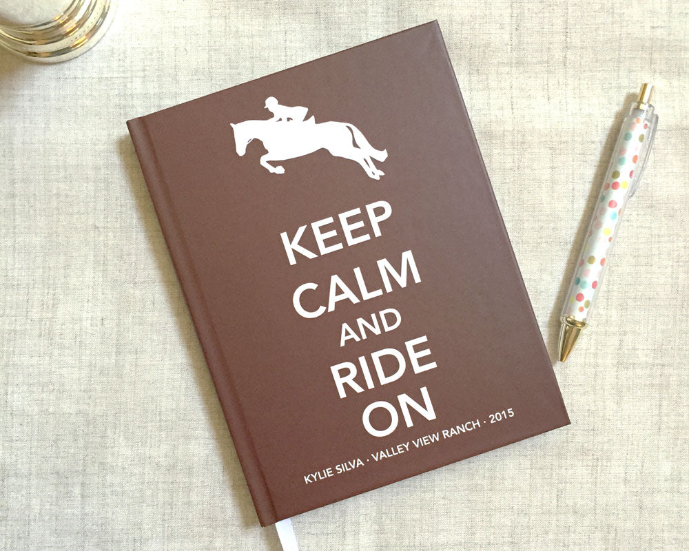 Keep Calm and Ride On Journal Personalized | Meredith Collie Paper