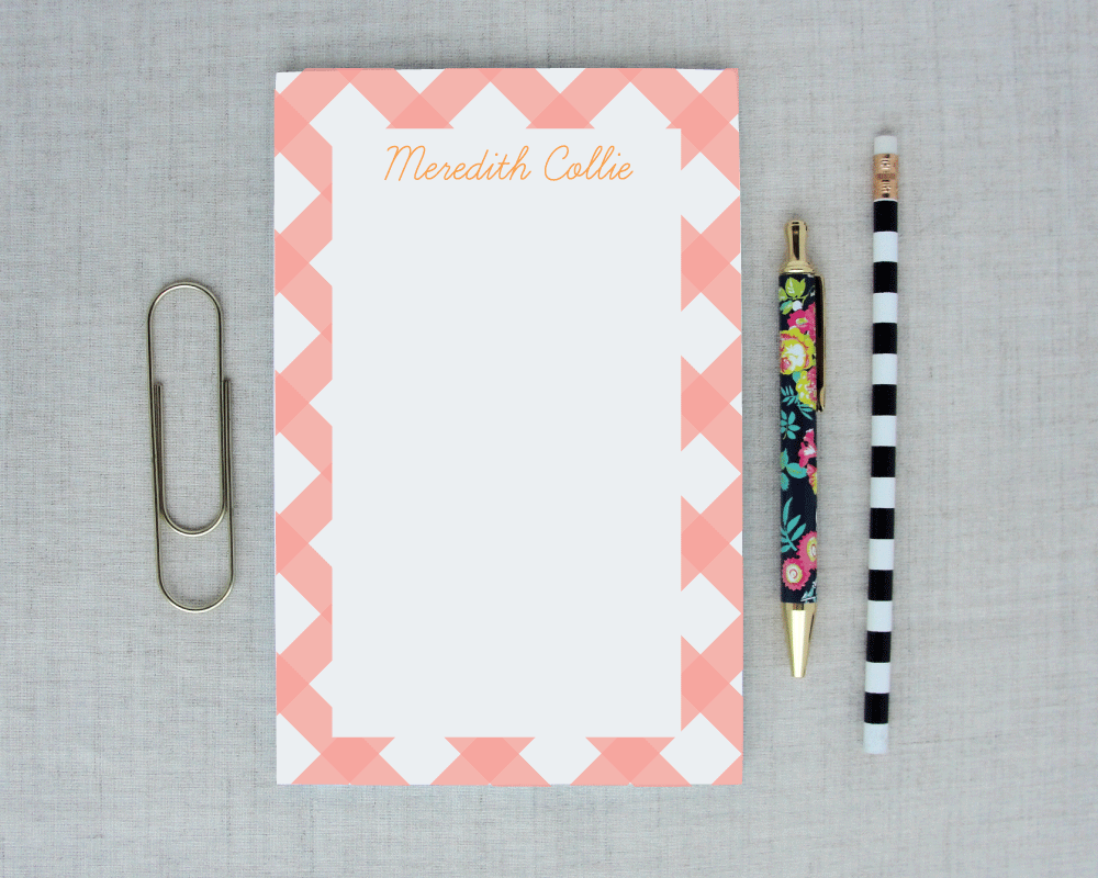 Buffalo Check Personalized Notepad