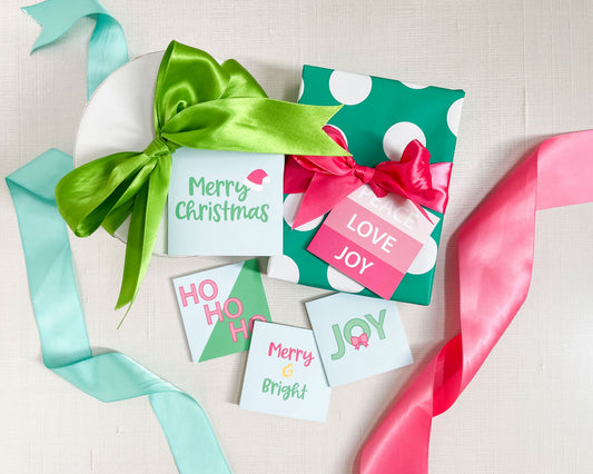 Modern Merry and Bright Holiday Enclosure Cards