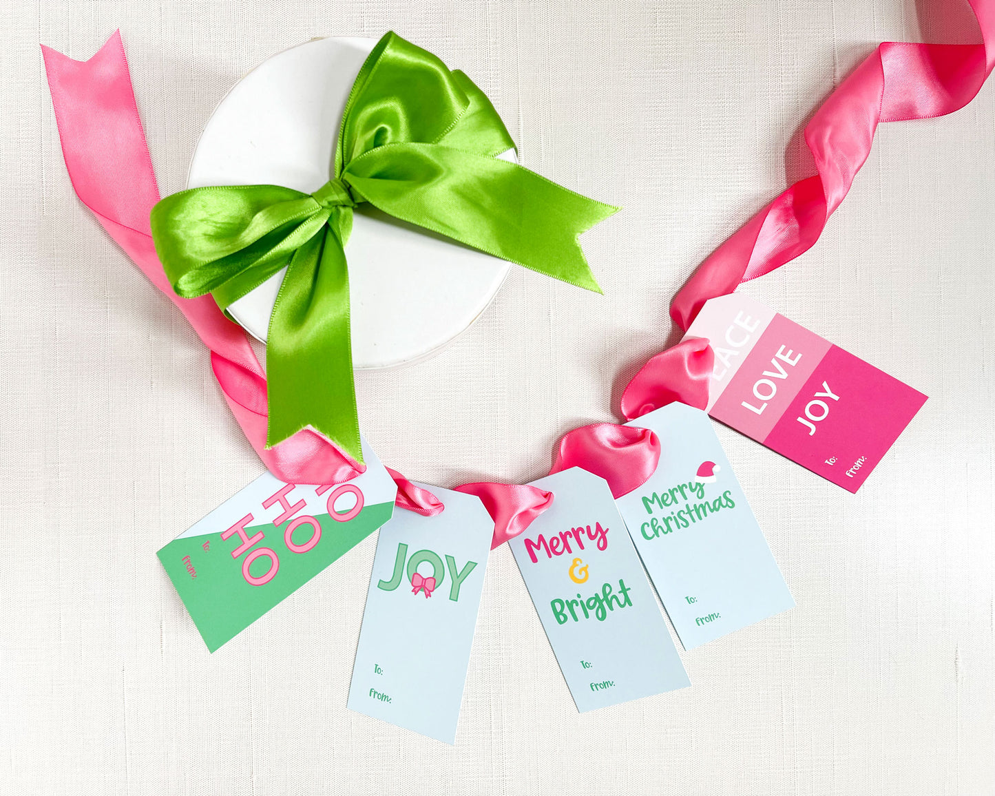 Modern Merry and Bright Gift Tag Set