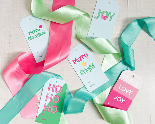 Modern Merry and Bright Gift Tag Set