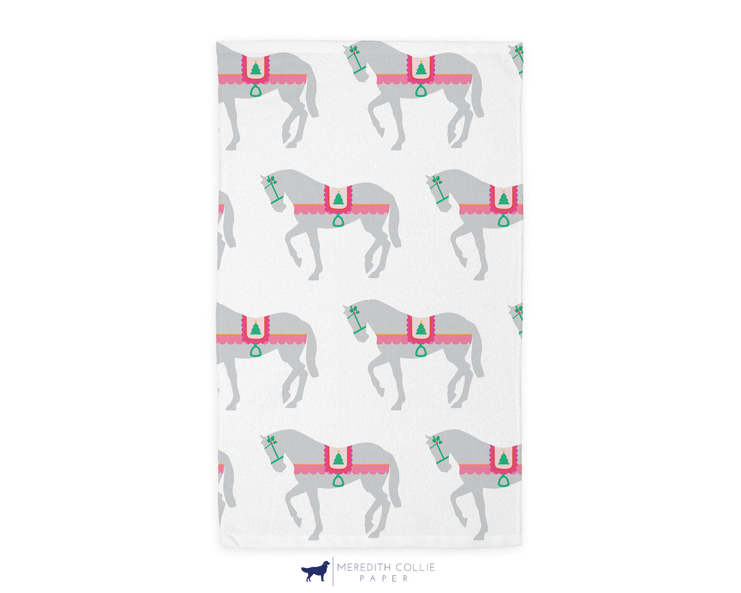 Christmas Horse Holiday Hand Towel