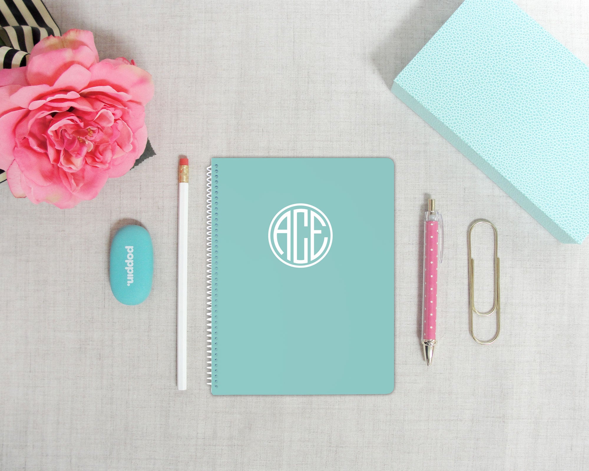 Whimsy Pattern Personalized Spiral Notebook – Meredith Collie Paper & Design