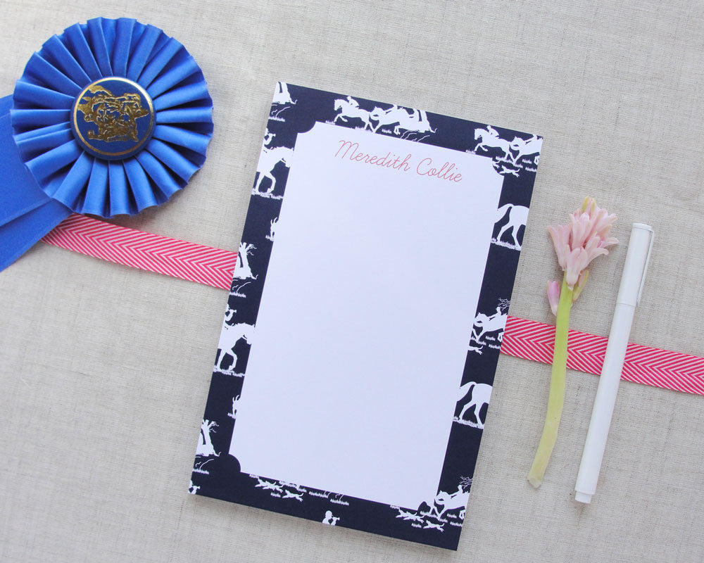 Equestrian Chinoiserie Personalized Notepad