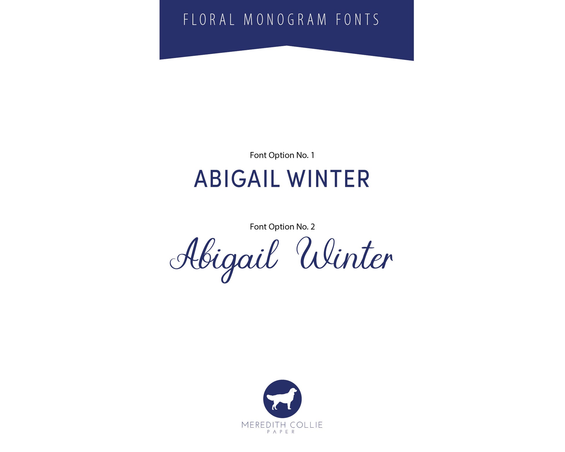 Floral Monogram Font Options / Meredith Collie Paper