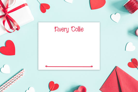 Sweet Heart's Personalized Valentine's Day Stationery