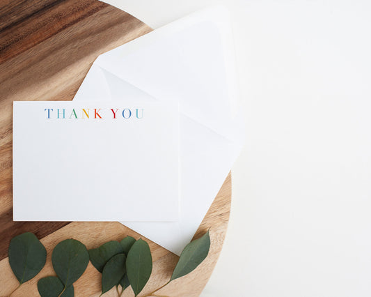 Classic Colorful Thank You Note - January 2023