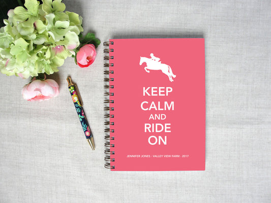Keep Calm and Ride On Hardback Spiral Journal