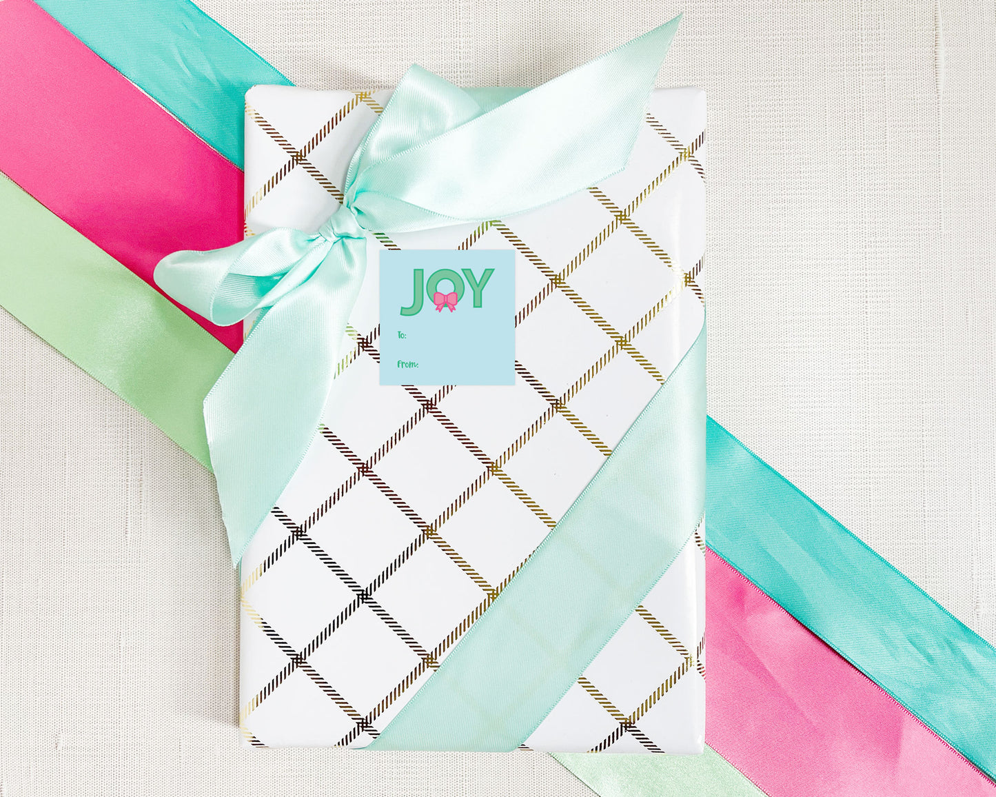 Modern Merry and Bright Gift Stickers