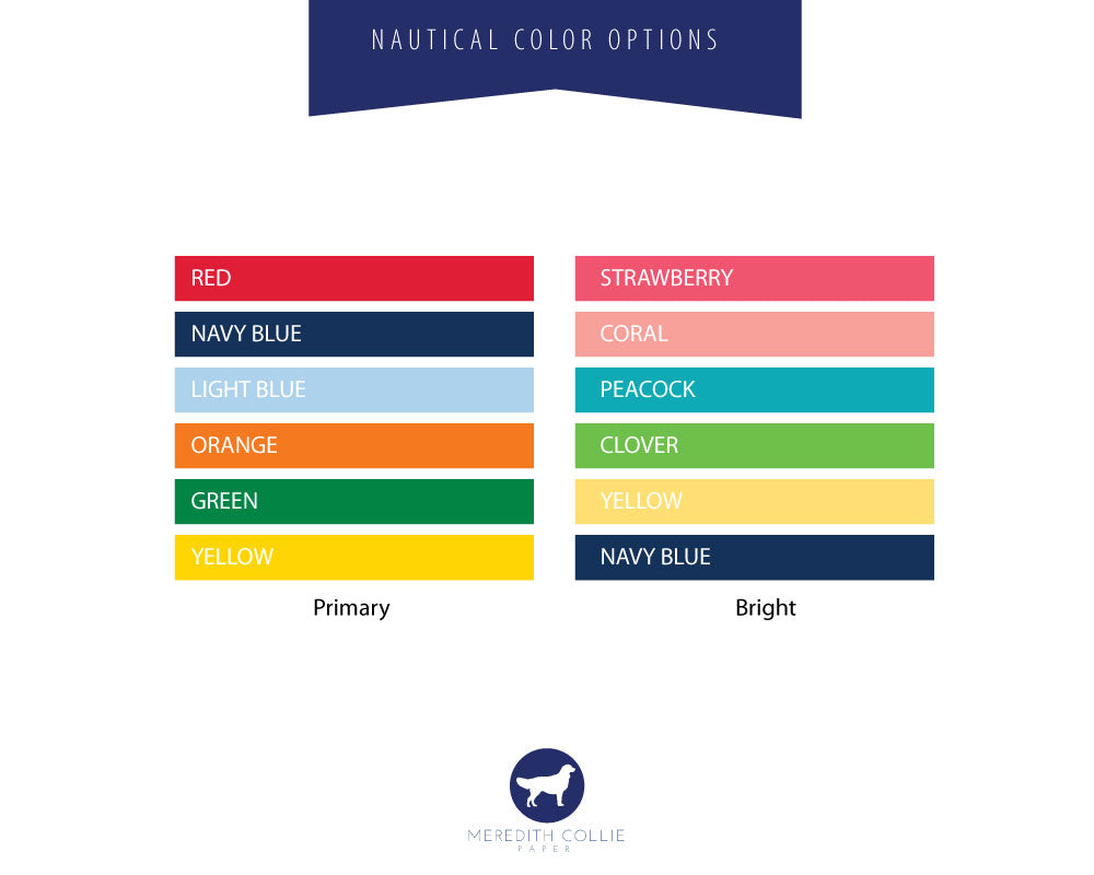 Nautical Color Options