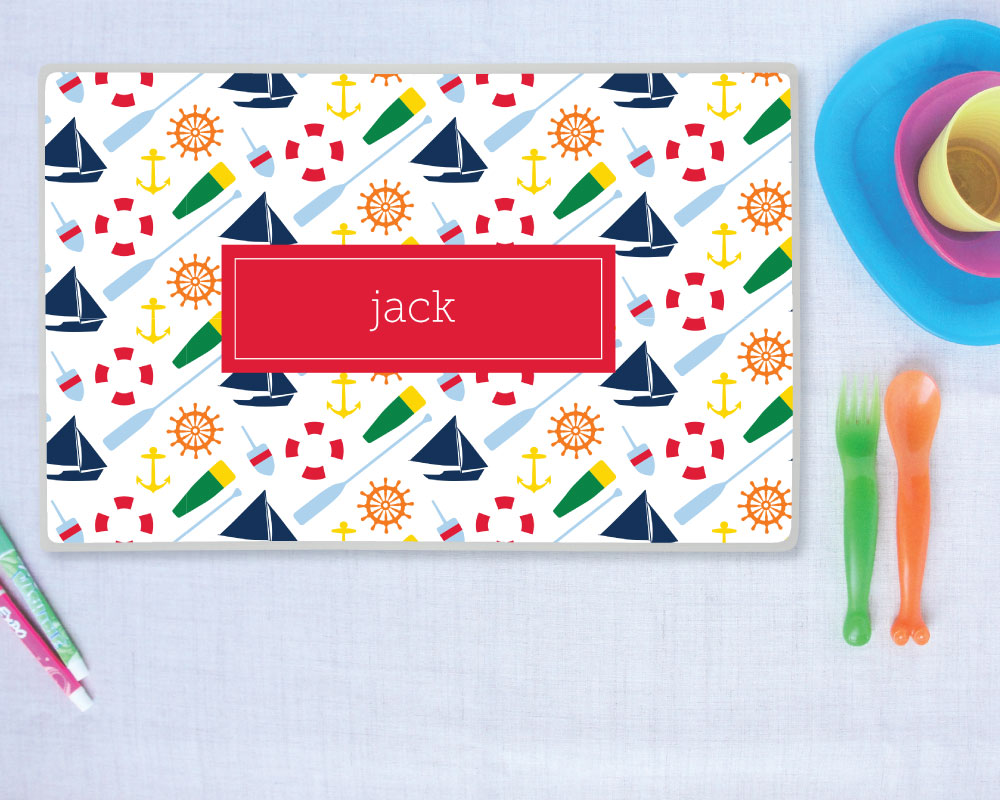 Personalized Nautical Placemat Boy | Meredith Collie Paper
