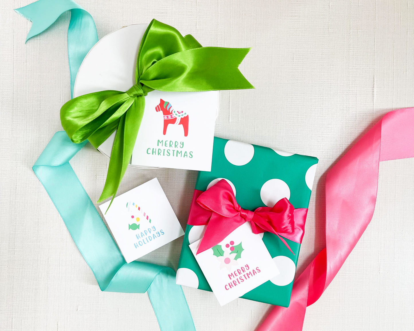 Preppy Christmas Enclosure Cards