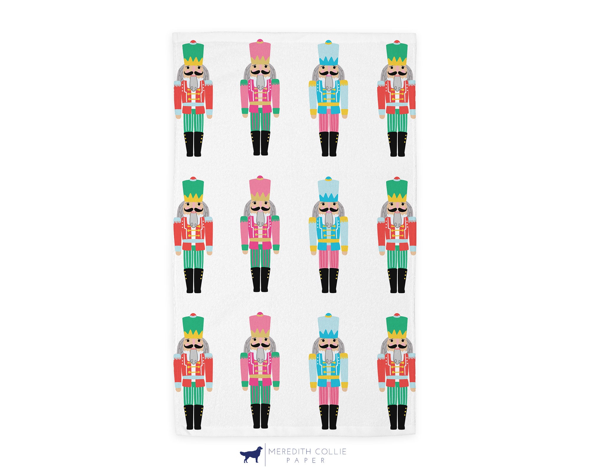 Preppy Nutcracker Holiday Hand Towel Meredith Collie Paper Design