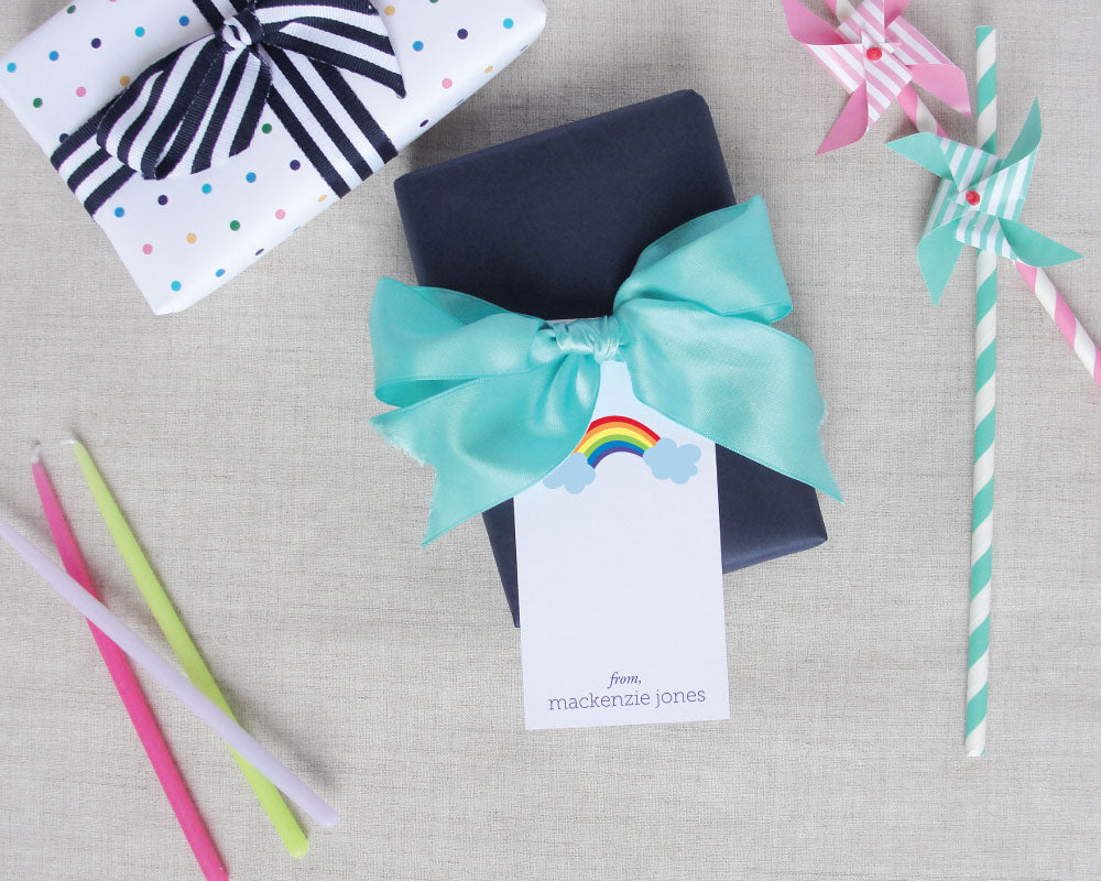 Personalized Rainbow Gift Tags