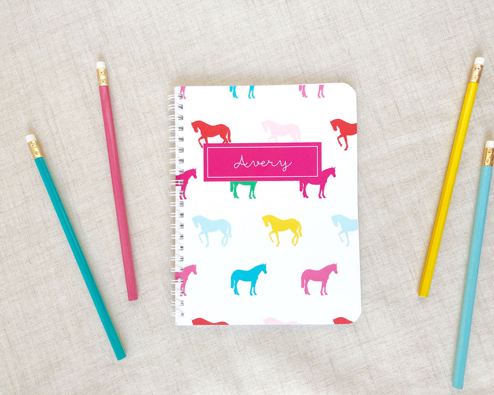 Rainbow Horse Personalized Notebook - Mini / Meredith Collie Paper