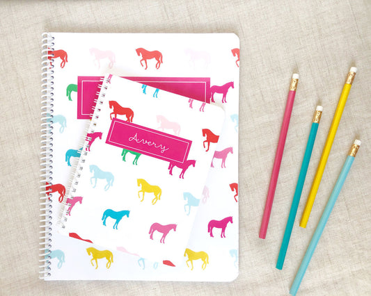 Rainbow Horse Personalized Spiral Notebook / Meredith Collie Paper