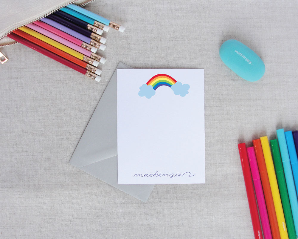 Rainbow Personalized Stationery Set