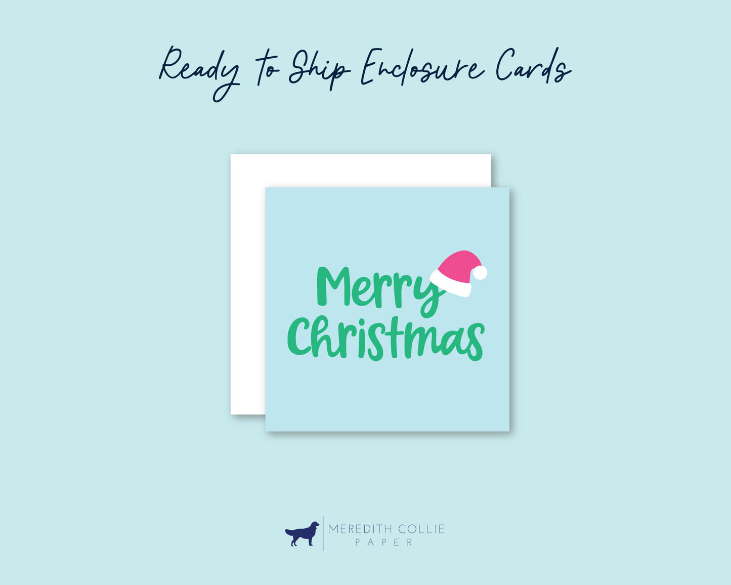 Modern Merry and Bright Holiday Enclosure Cards