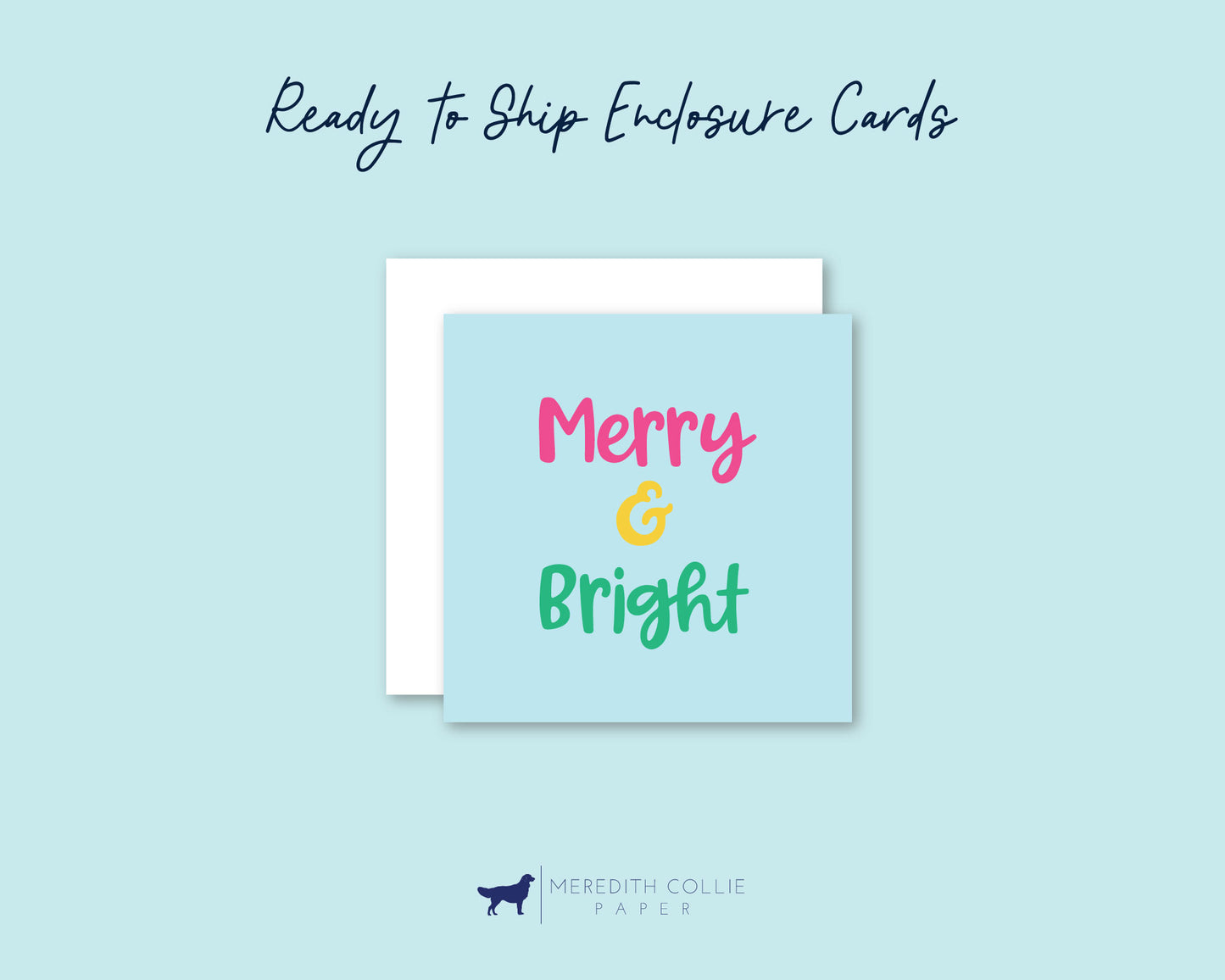 Modern Merry and Bright Holiday Enclosure Cards