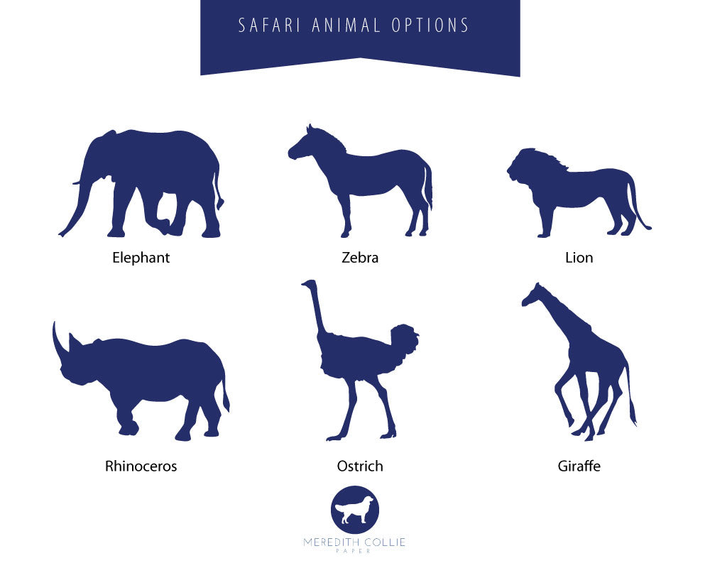 Safari Animal Silhouette Options