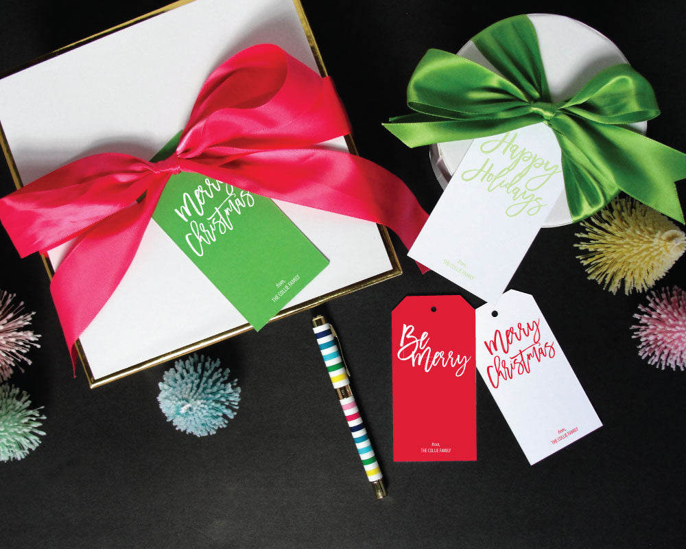 Calligraphic Holiday Gift Tags