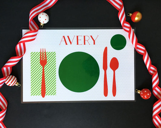 Holiday Learn to Set the Table Placemat