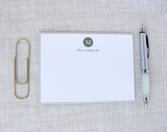 Single Initial Monogram Stationery | Meredith Collie Paper