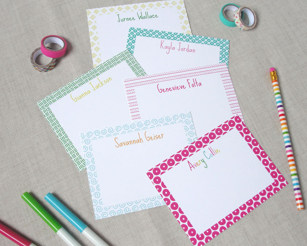 Whimsy Pattern Personalized Children's Stationery